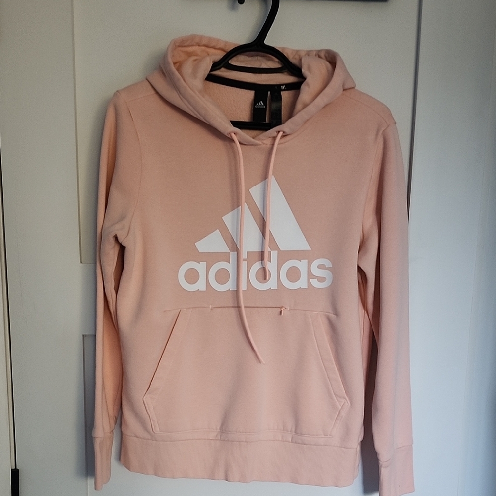 Adidas Peach  Hoodie with White Logo